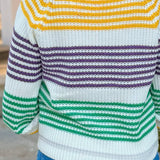 Mardi Stripe Raglan Sweater Top - Jessi Jayne Boutique