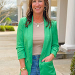 Power Play Green Blazer - Jessi Jayne Boutique
