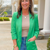 Power Play Green Blazer - Jessi Jayne Boutique
