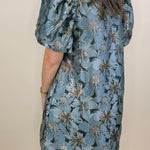 Black Vienna Floral Jacquard Event Dress - Jessi Jayne Boutique