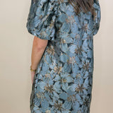 Black Vienna Floral Jacquard Event Dress - Jessi Jayne Boutique