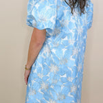 Sky Vienna Floral Jacquard Event Dress - Jessi Jayne Boutique