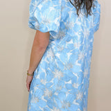Sky Vienna Floral Jacquard Event Dress - Jessi Jayne Boutique