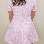 Soft Bloom Jacquard Mini Dress - Jessi Jayne Boutique