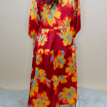Rouge Bloom Tiered Midi Dress - Jessi Jayne Boutique