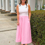 Sweet Intent Mixed Media Midi Dress - Jessi Jayne Boutique