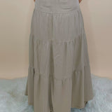 Risen Go With the Flow Tencel Maxi Skirt in Taupe - Jessi Jayne Boutique