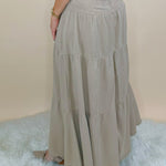 Risen Go With the Flow Tencel Maxi Skirt in Taupe - Jessi Jayne Boutique
