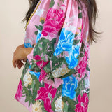 Painted Petals V - Neck Blouse - Jessi Jayne Boutique