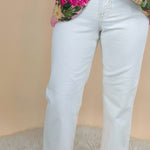 Risen Clean Slate Straight Jeans in Cream - Jessi Jayne Boutique