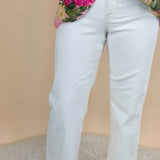 Risen Clean Slate Straight Jeans in Cream - Jessi Jayne Boutique