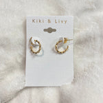 Mini Gold Crystal Hoop Earrings - Jessi Jayne Boutique