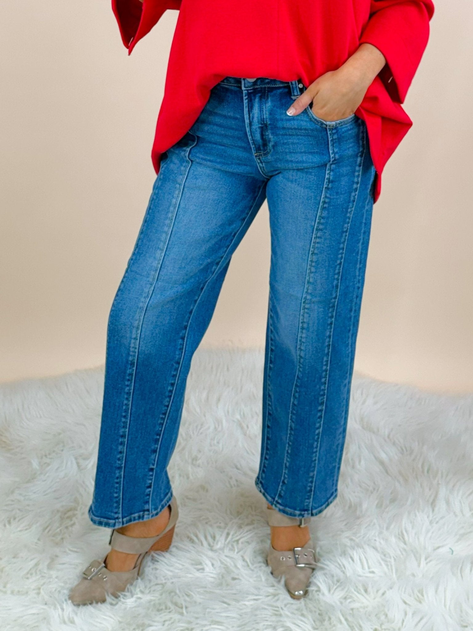 Risen Clean Line Crop Straight Jeans - Jessi Jayne Boutique