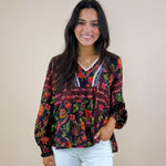 Ember Bloom Floral Blouse - Jessi Jayne Boutique