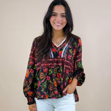 Ember Bloom Floral Blouse - Jessi Jayne Boutique