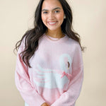 Blushing Swan Bow Sweater - Jessi Jayne Boutique
