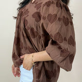 Heartfelt Texture Puff Sleeve Top - Jessi Jayne Boutique