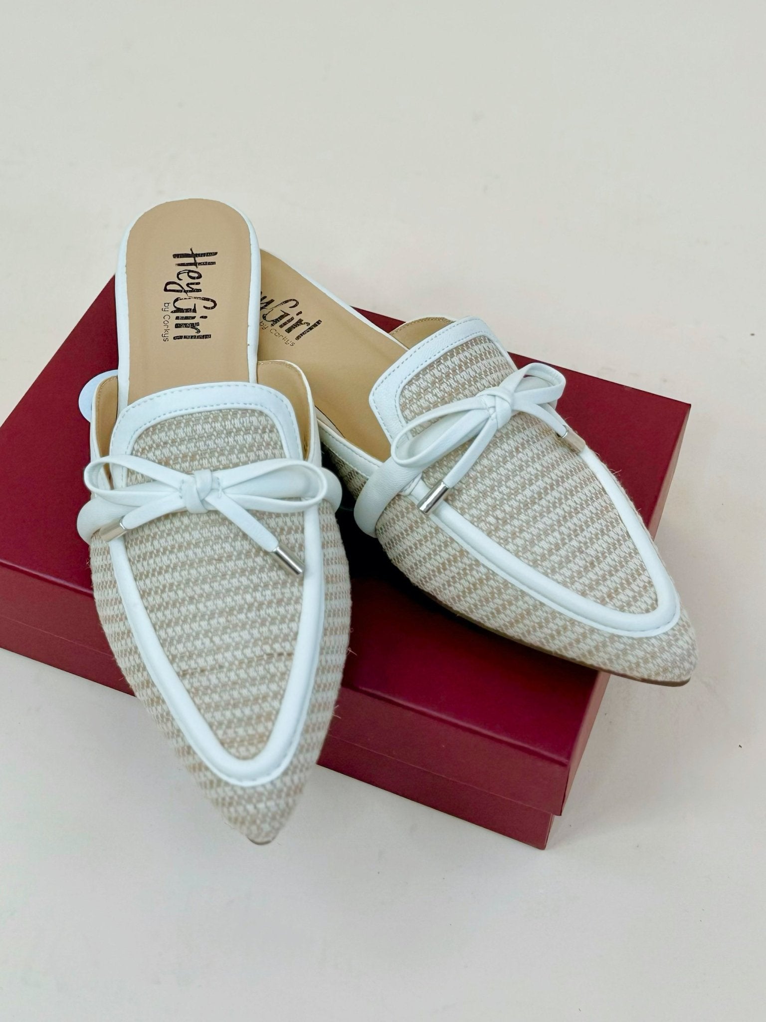 Corky's Ivory Combo Tip Included Mules - Jessi Jayne Boutique