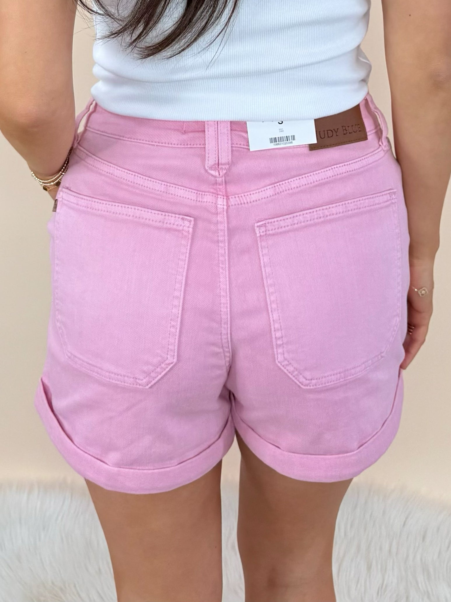 Judy Blue Pink Aurora Weekender Short - Jessi Jayne Boutique