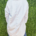 Clean Slate Stand Neck Stripe Blouse - Jessi Jayne Boutique