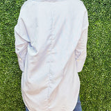 Clean Slate Stand Neck Stripe Blouse - Jessi Jayne Boutique