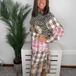 Wild Side Leopard Patchwork Maxi Shirt Jacket - Jessi Jayne Boutique