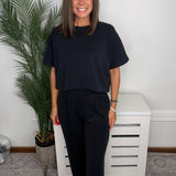 Sofie Soft Everyday Short Sleeve Top & Long Lounge Pant Set - Jessi Jayne Boutique