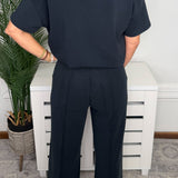 Sofie Soft Everyday Short Sleeve Top & Long Lounge Pant Set - Jessi Jayne Boutique