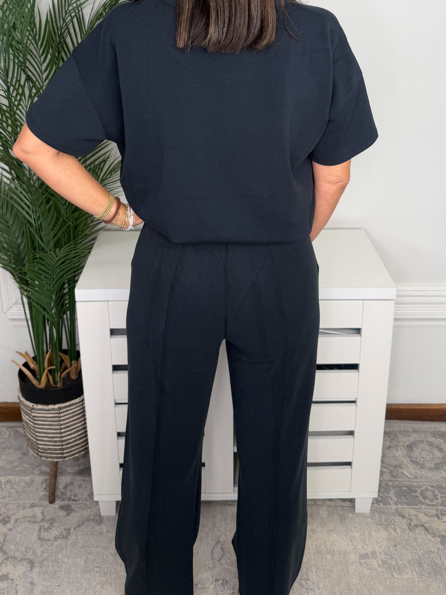 Sofie Soft Everyday Short Sleeve Top & Long Lounge Pant Set - Jessi Jayne Boutique