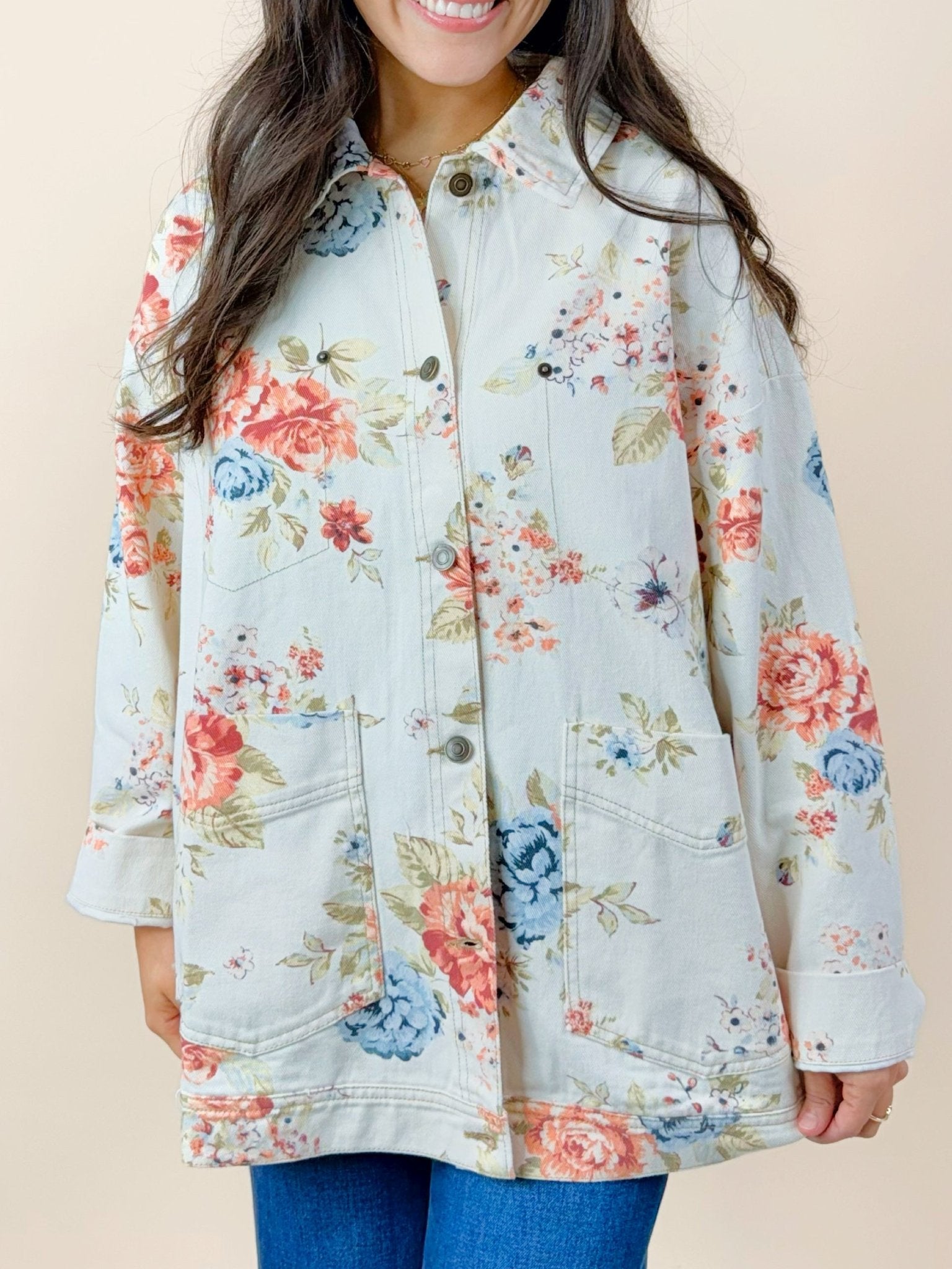 Heirloom Garden Denim Jacket - Jessi Jayne Boutique