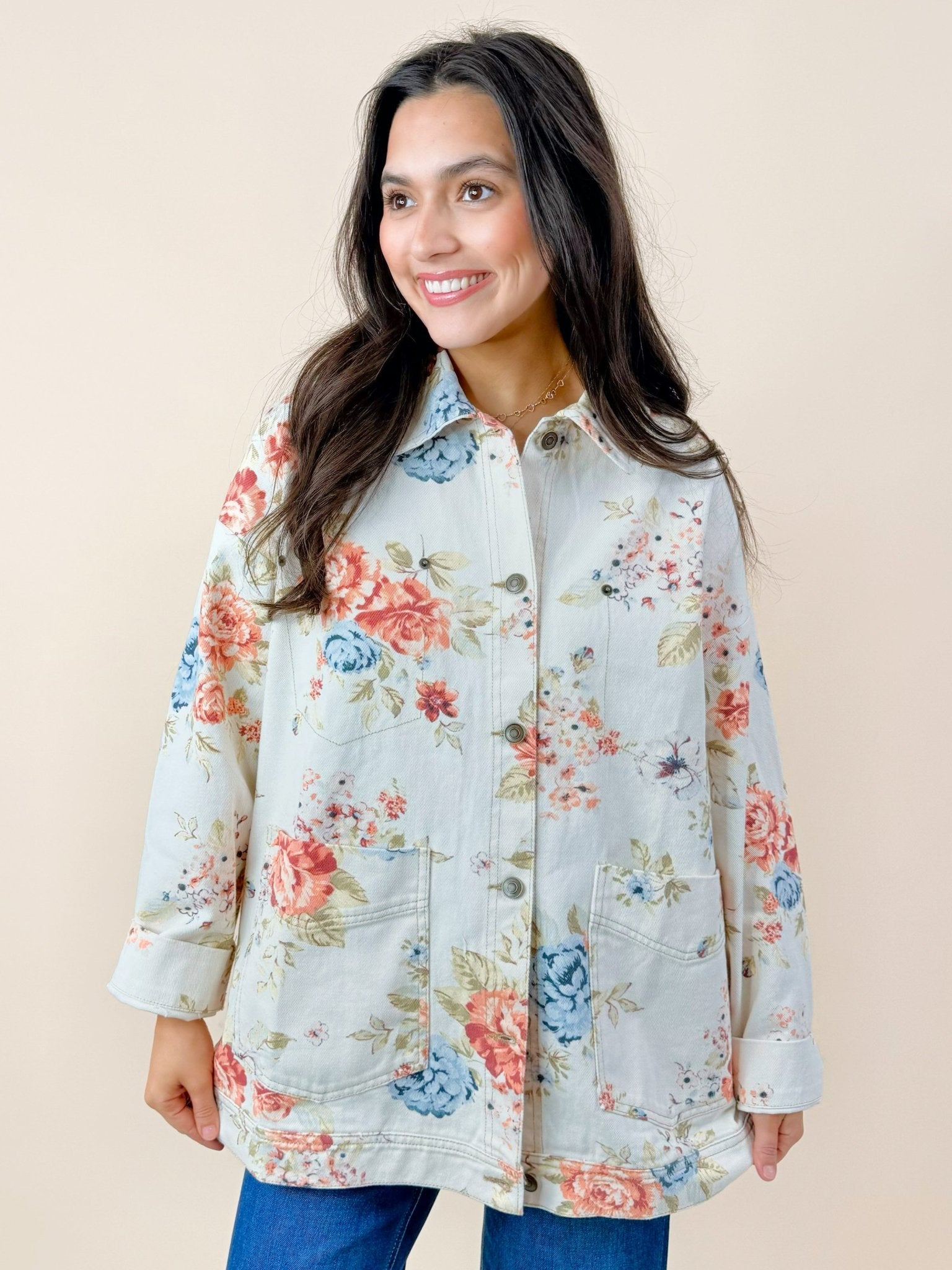Heirloom Garden Denim Jacket - Jessi Jayne Boutique