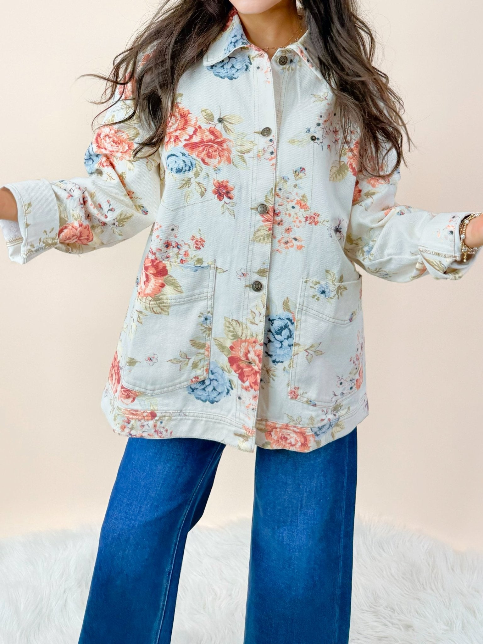 Heirloom Garden Denim Jacket - Jessi Jayne Boutique
