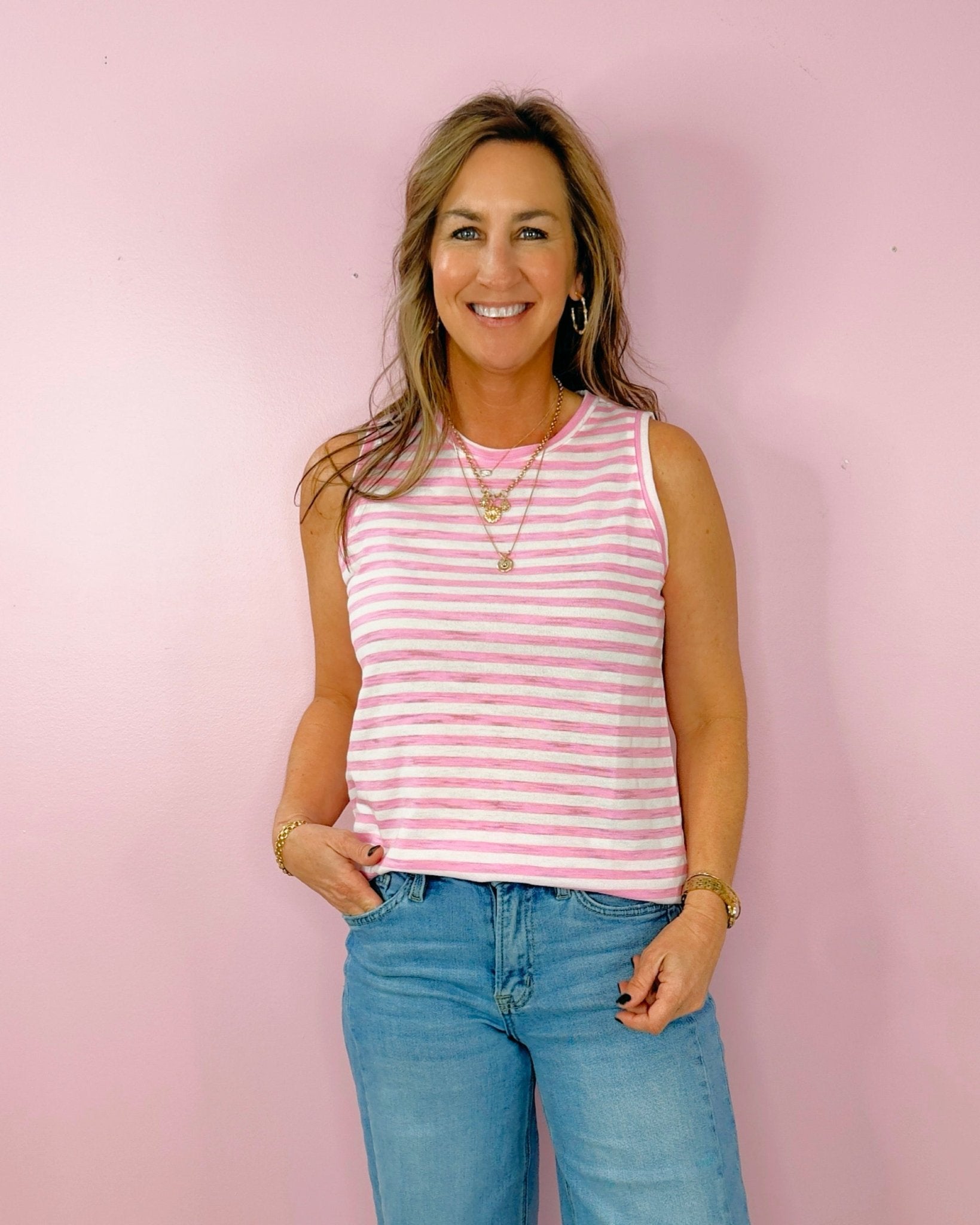 Boardwalk Striped Tank - Jessi Jayne Boutique