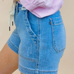 Judy Blue Harbor Days Drawstring Short - Jessi Jayne Boutique