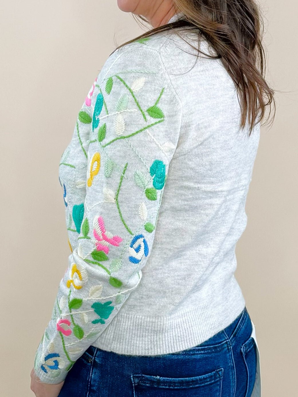 Jeweled Garden Embroidered Cardigan - Jessi Jayne Boutique