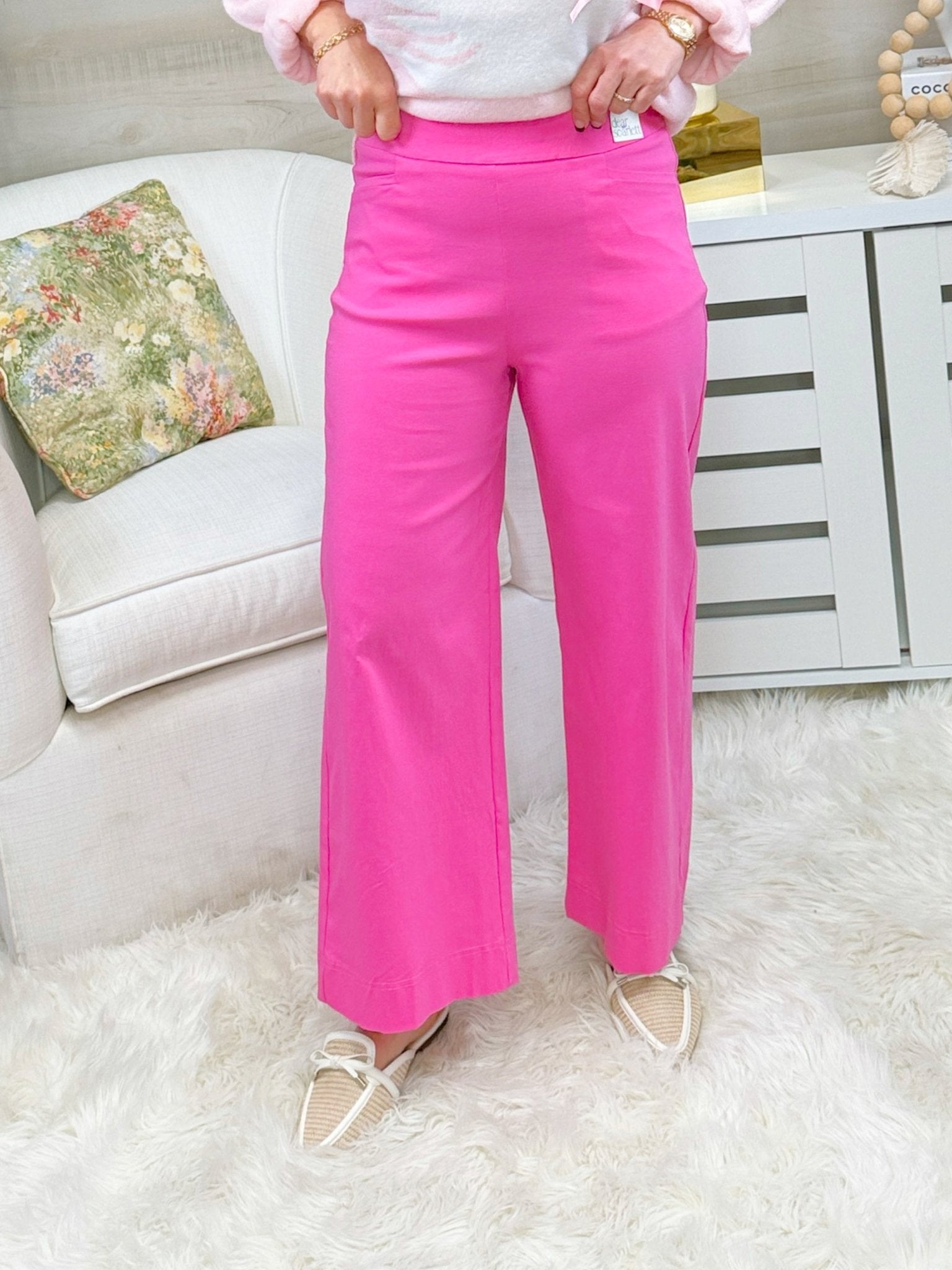 Bright Days Cropped Wide Leg Pant - Jessi Jayne Boutique