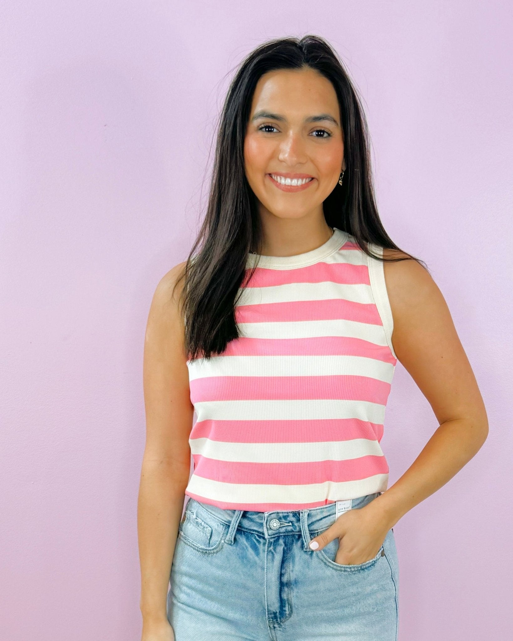 Bubblegum Racer Tank - Jessi Jayne Boutique