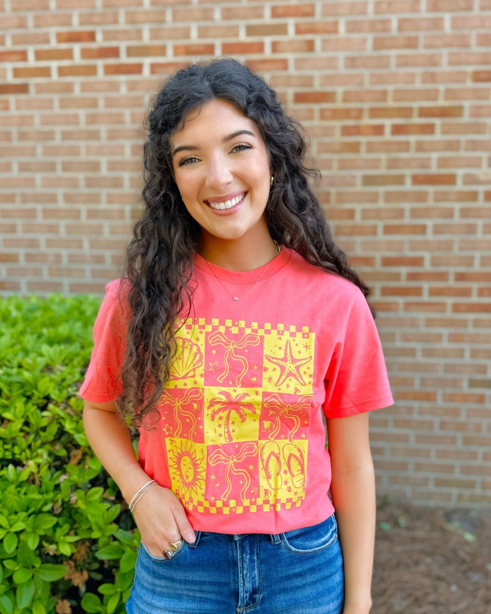 Beach Babe Blocks Graphic Tee - Jessi Jayne Boutique