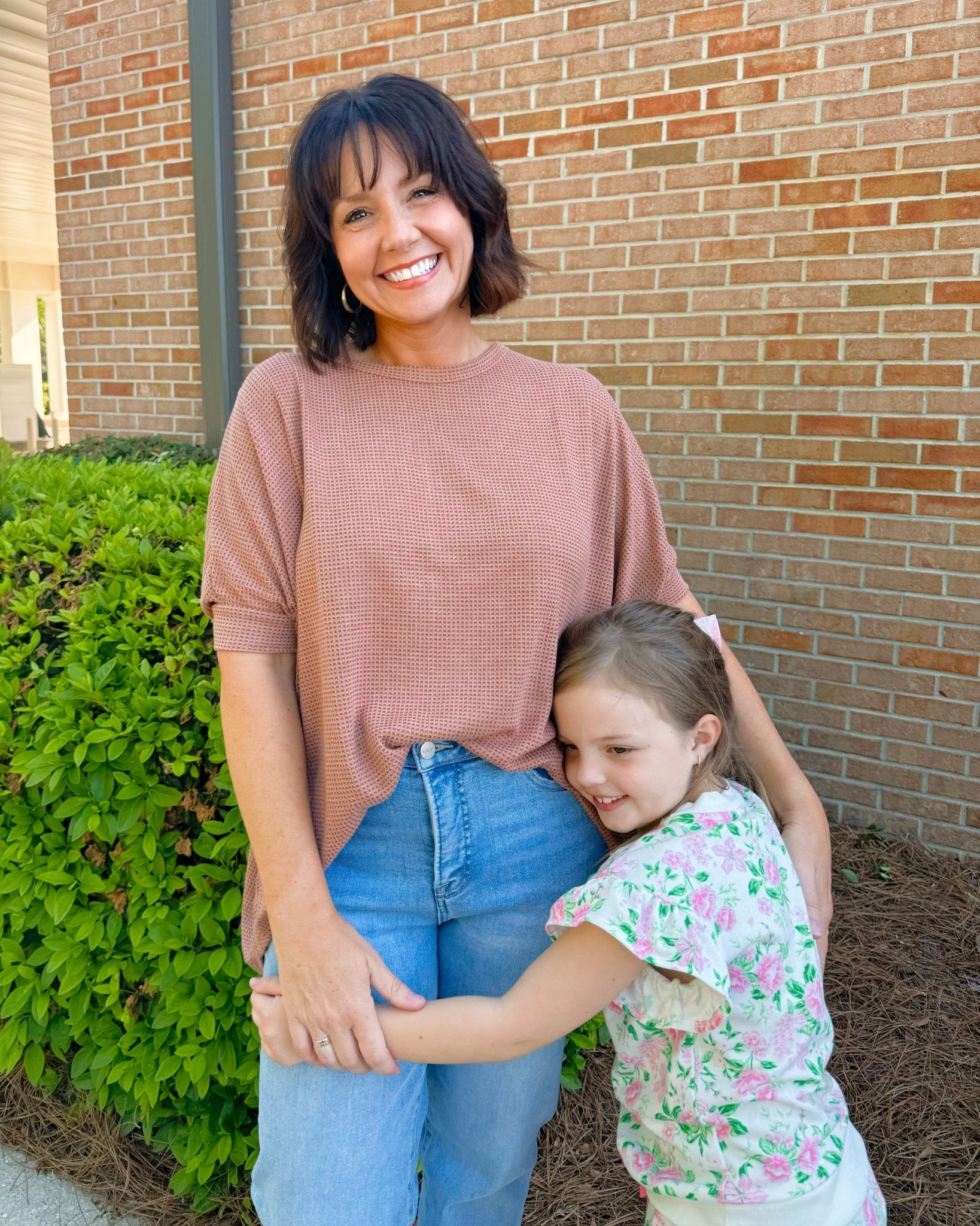 Waffle Knit Slouch Top in Rust - Jessi Jayne Boutique