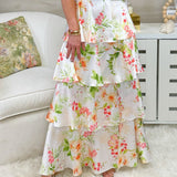 Garden Muse Tiered Maxi Skirt - Jessi Jayne Boutique