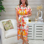 Painted Garden Button Down Dress - Jessi Jayne Boutique