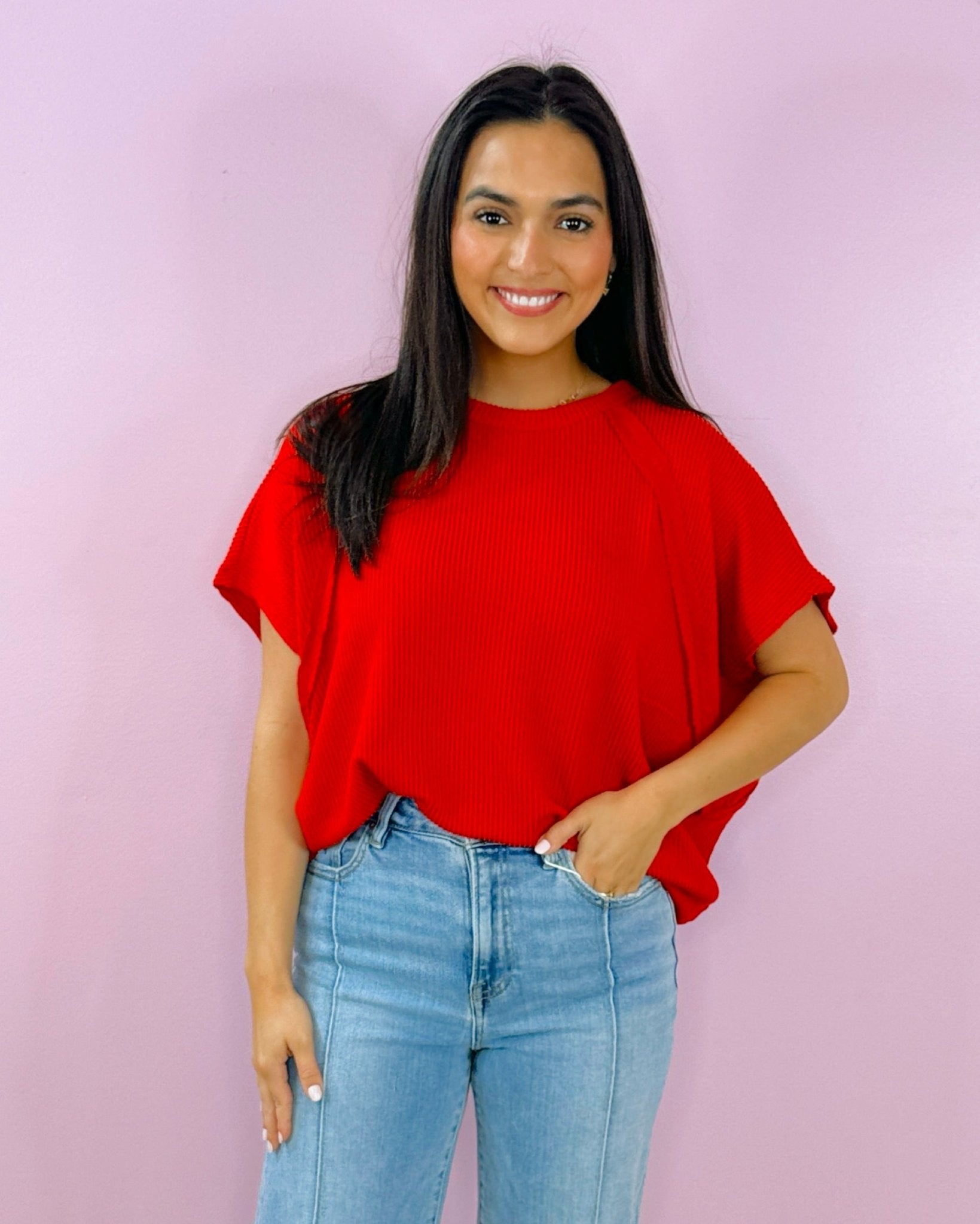 Just In Time Ribbed Top - Jessi Jayne Boutique