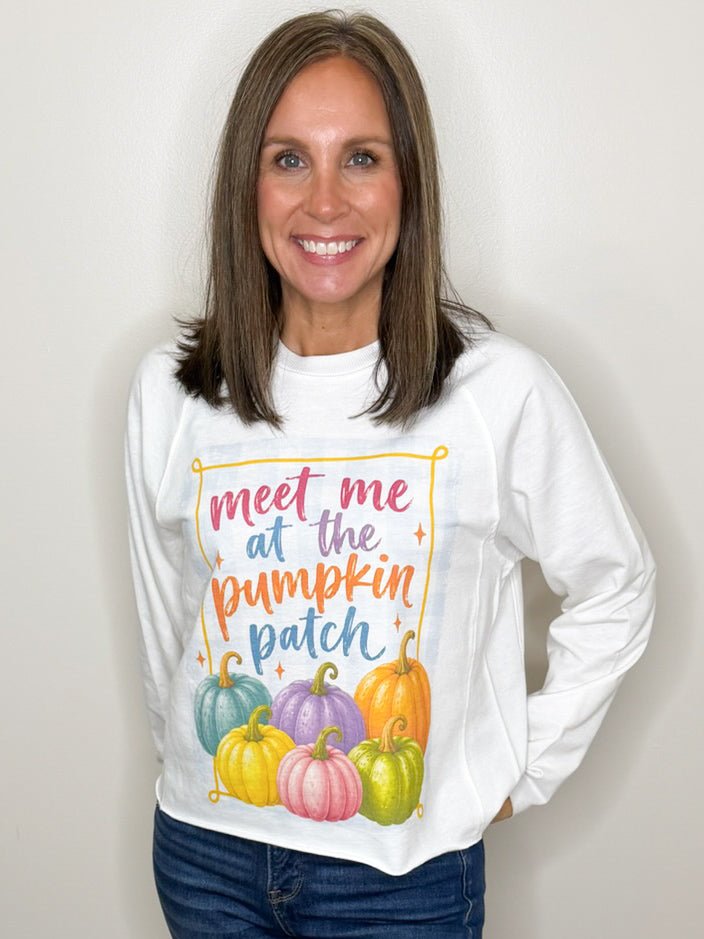Meet Me at the Pumpkin Patch Rainbow Long Sleeve Top - Jessi Jayne Boutique