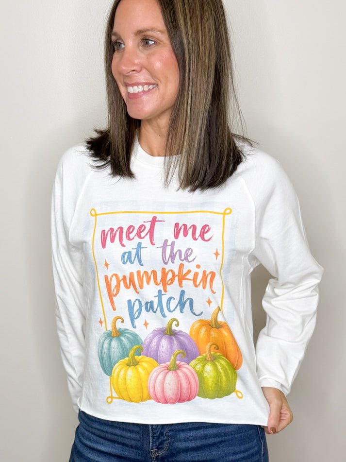 Meet Me at the Pumpkin Patch Rainbow Long Sleeve Top - Jessi Jayne Boutique
