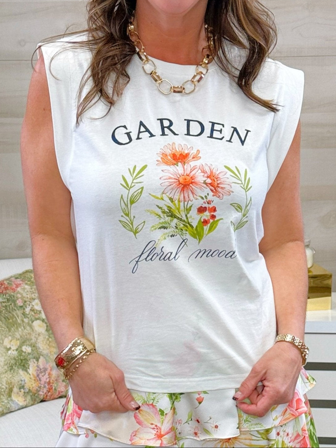 Garden Muse Graphic Tank Top - Jessi Jayne Boutique
