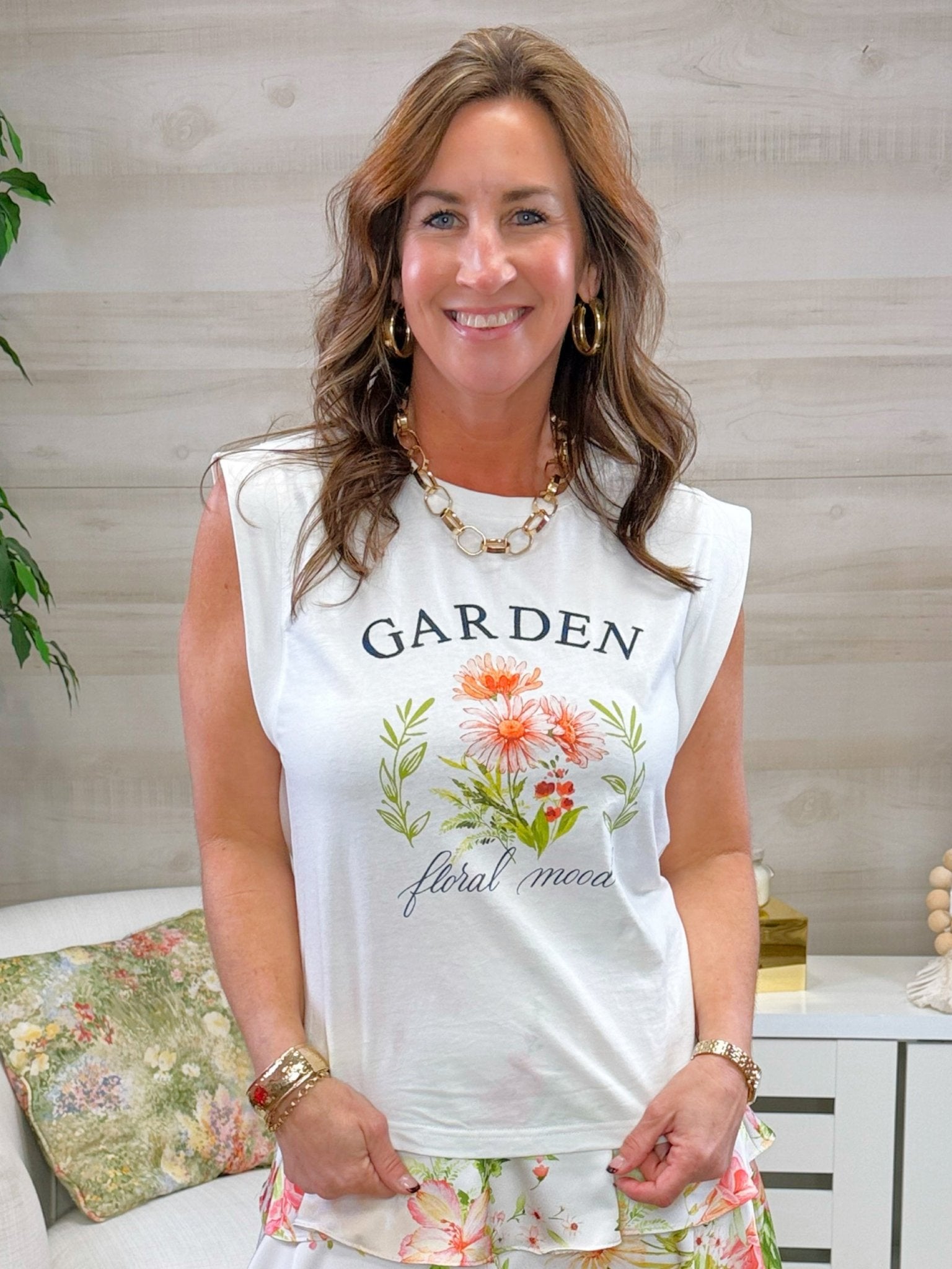 Garden Muse Graphic Tank Top - Jessi Jayne Boutique