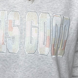God Is Good Quilted Pastel Embroidered Sweatshirt