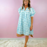 Sweet Magnolia Puff Sleeve Dress - Jessi Jayne Boutique