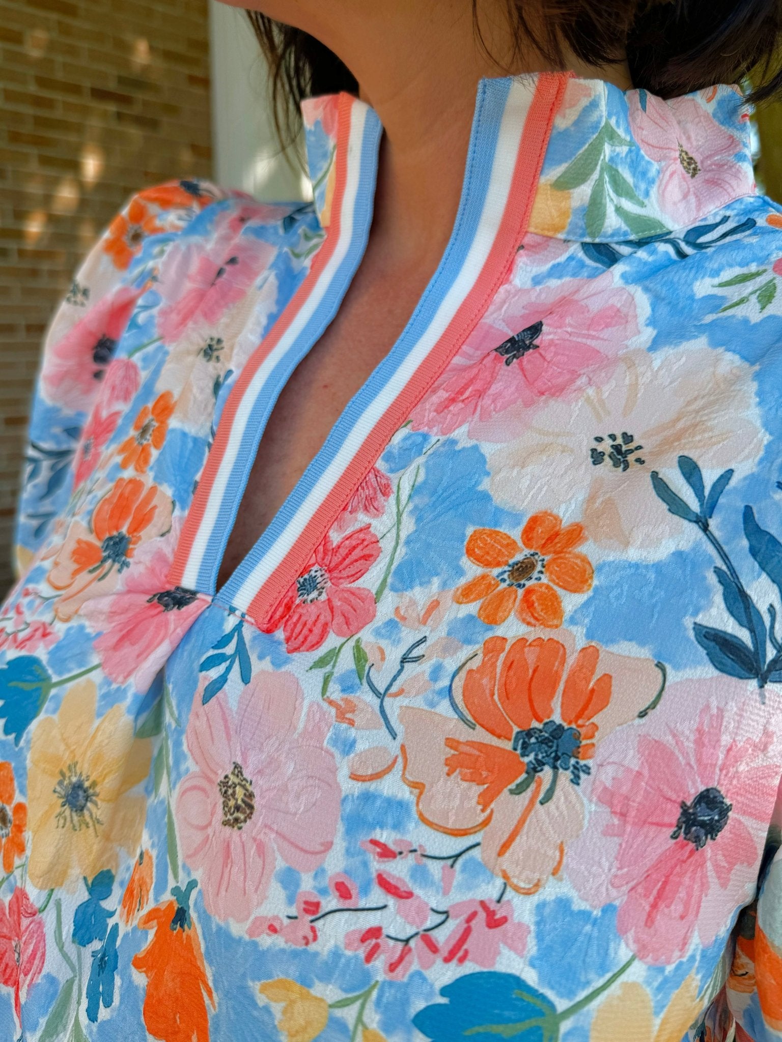 Painted Petals Puff Sleeve Dress - Jessi Jayne Boutique
