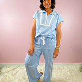 Bluebell Lace Trim Lounge Set - Jessi Jayne Boutique